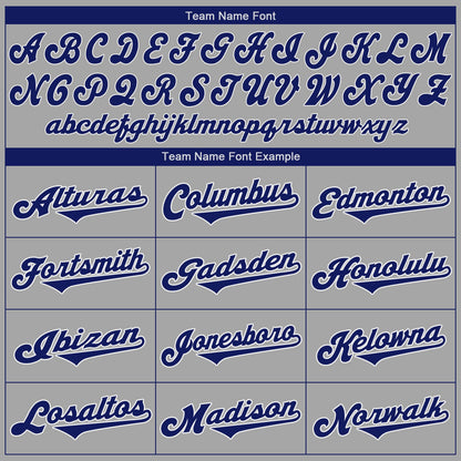 Custom Gray Royal-White Authentic Baseball Jersey - Sky-Custom