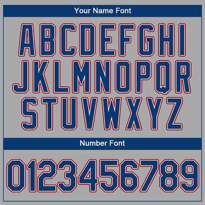 Custom Gray Royal-Red Authentic Baseball Jersey - Sky-Custom