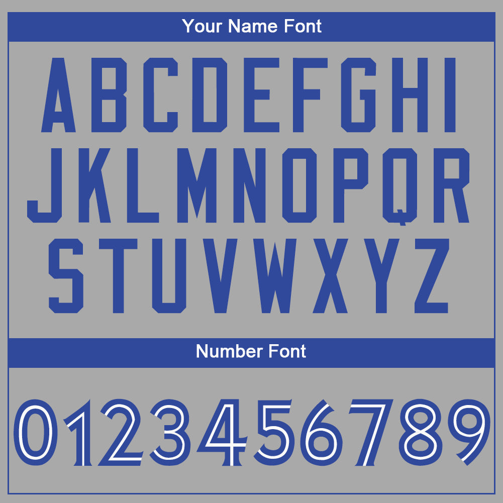 Custom Gray Royal-White Authentic Baseball Jersey - Sky-Custom