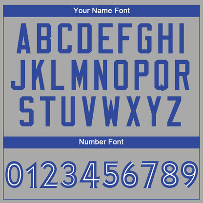 Custom Gray Royal-White Authentic Baseball Jersey - Sky-Custom