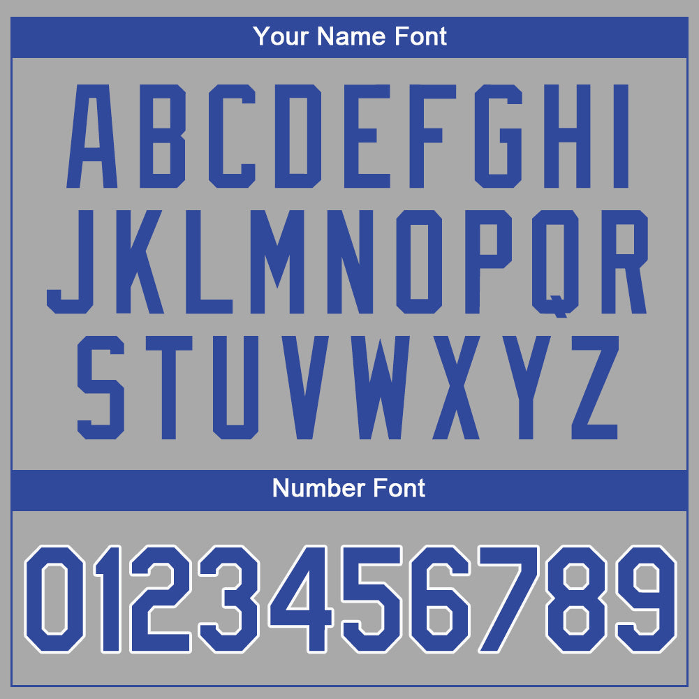 Custom Gray Royal-White Authentic Baseball Jersey - Sky-Custom