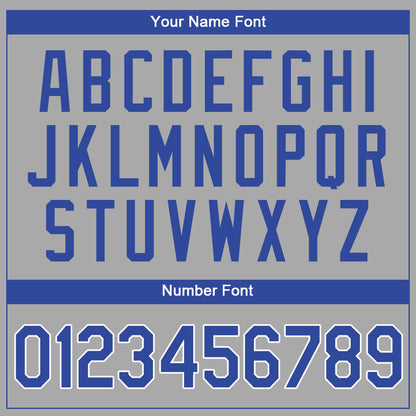 Custom Gray Royal-White Authentic Baseball Jersey - Sky-Custom