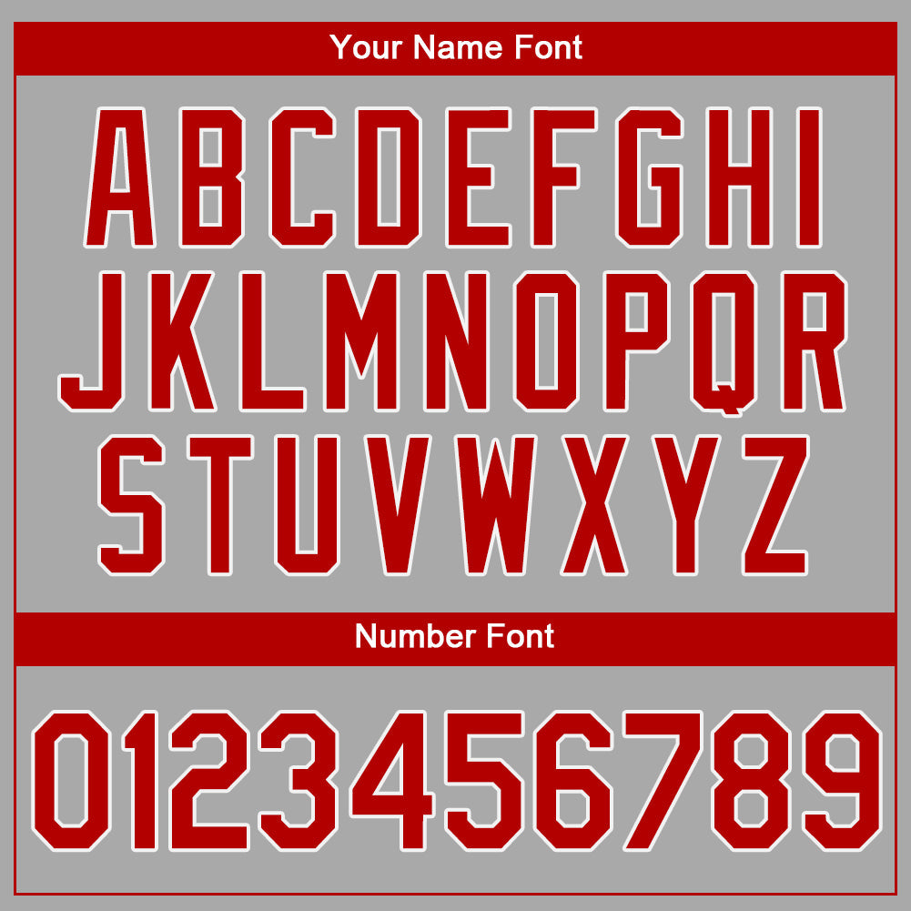 Custom Gray Red-White Authentic Baseball Jersey - Sky-Custom