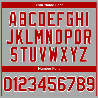 Custom Gray Red-White Authentic Baseball Jersey - Sky-Custom