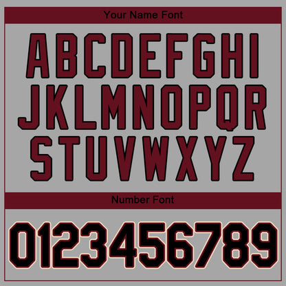 Custom Gray Black-Crimson Authentic Baseball Jersey - Sky-Custom
