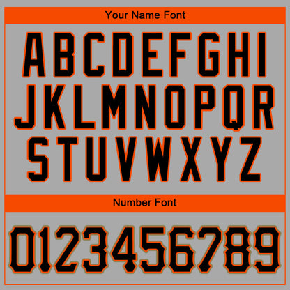 Custom Gray Black-Orange Authentic Baseball Jersey - Sky-Custom
