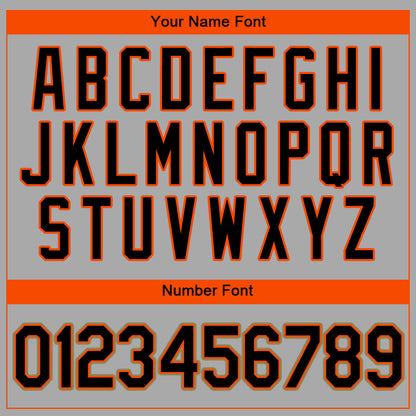 Custom Gray Black-Orange Authentic Baseball Jersey - Sky-Custom