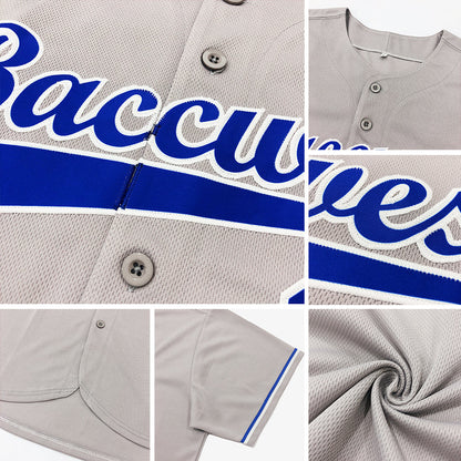 Custom Gray Black-Orange Authentic Baseball Jersey - Sky-Custom
