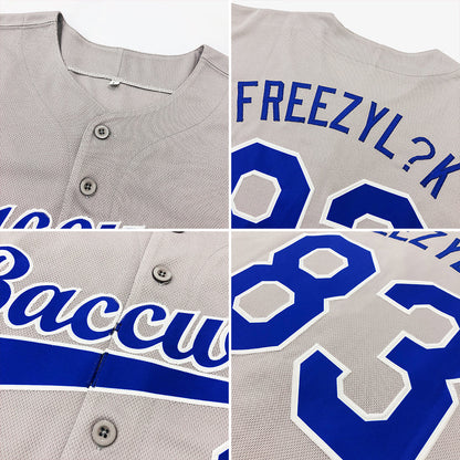Custom Gray Light Blue-Black Authentic Father's Day Baseball Jersey - Sky-Custom
