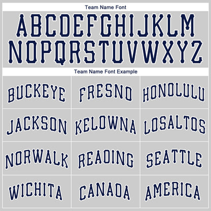 Custom Gray Navy-White Authentic Baseball Jersey - Sky-Custom