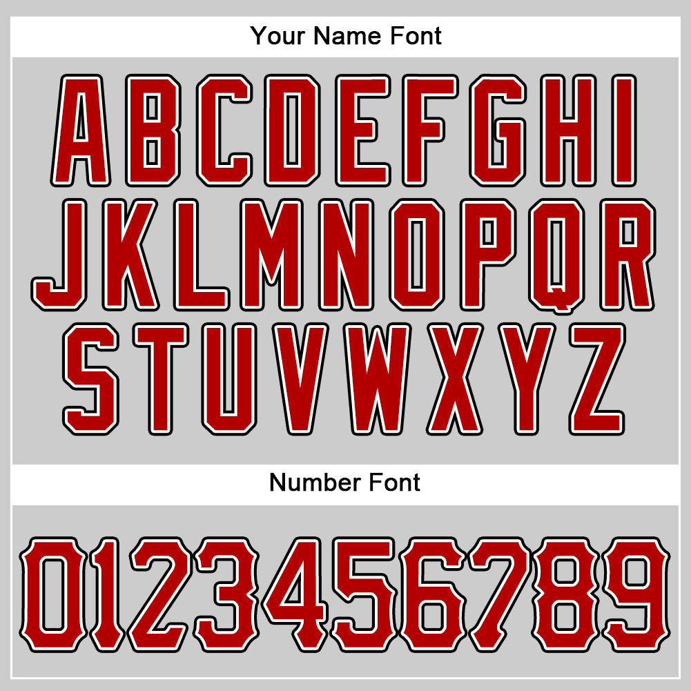Custom Gray Red-Black Authentic Baseball Jersey - Sky-Custom