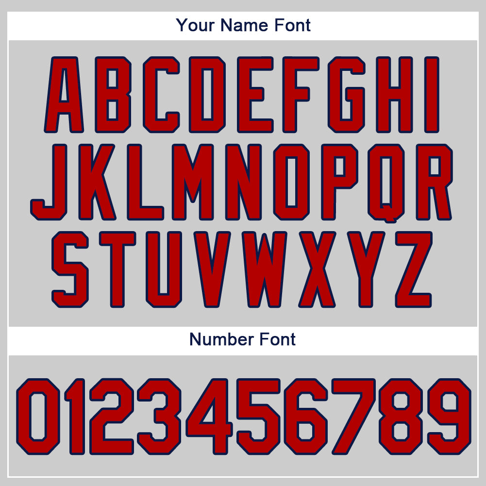 Custom Gray Red-Navy Authentic Baseball Jersey - Sky-Custom