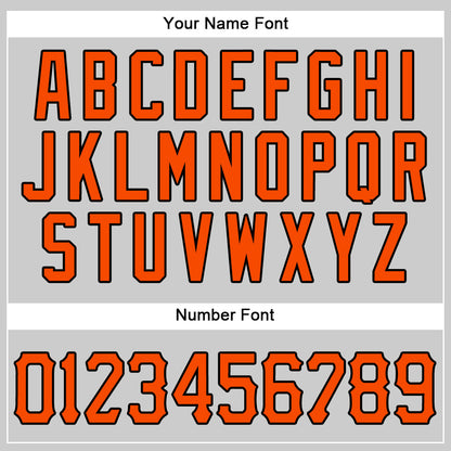 Custom Gray Orange-Black Authentic Baseball Jersey - Sky-Custom