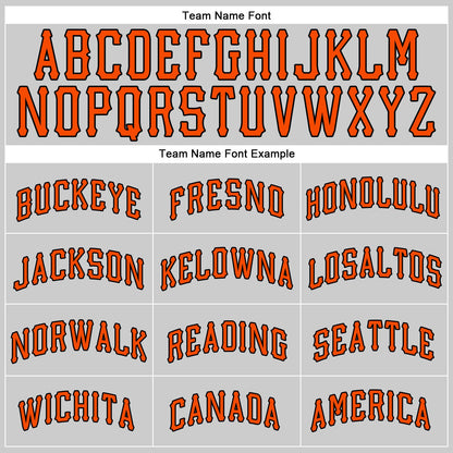 Custom Gray Orange-Black Authentic Baseball Jersey - Sky-Custom