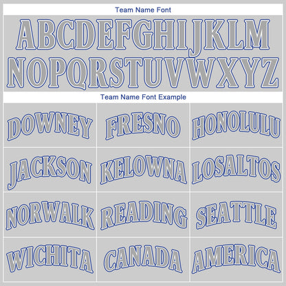 Custom Gray Gray Royal Authentic Baseball Jersey - Sky-Custom