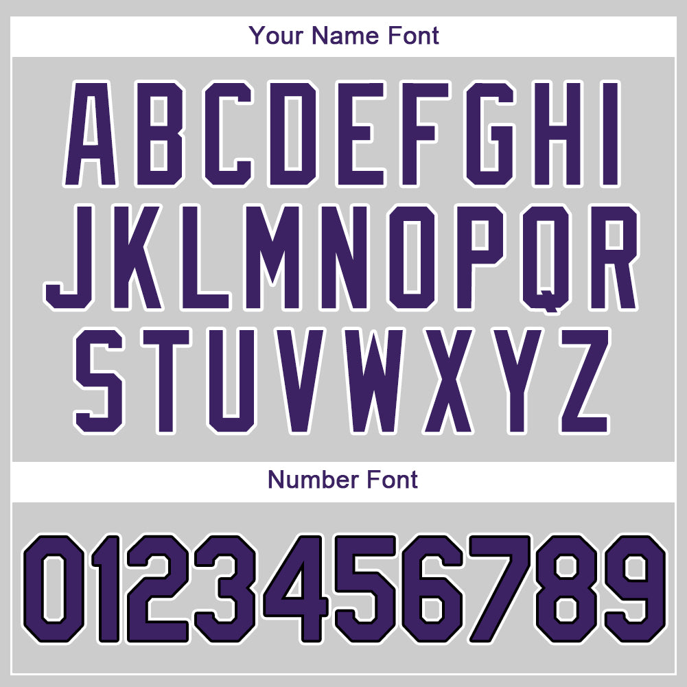 Custom Gray Purple-Black Authentic Baseball Jersey - Sky-Custom