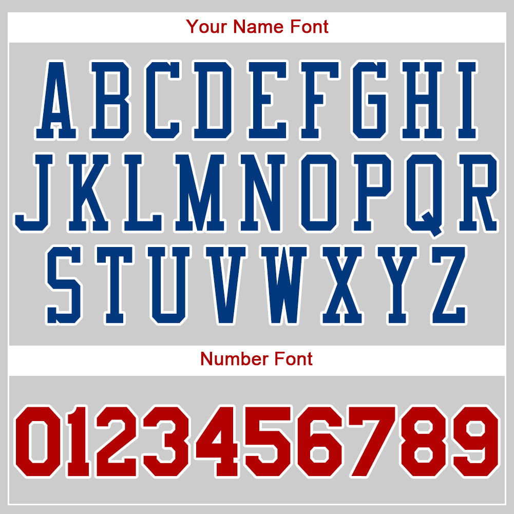 Custom Gray Red-Royal Authentic Baseball Jersey - Sky-Custom