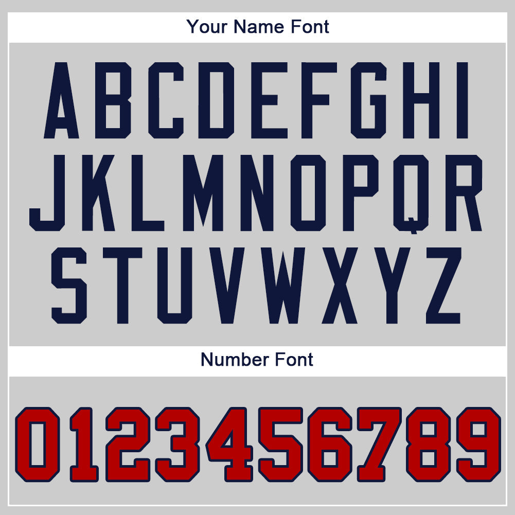 Custom Gray Red-Navy Authentic Baseball Jersey - Sky-Custom