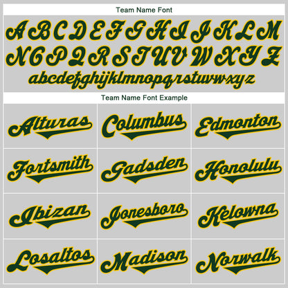 Custom Gray Green-Gold Authentic Baseball Jersey - Sky-Custom