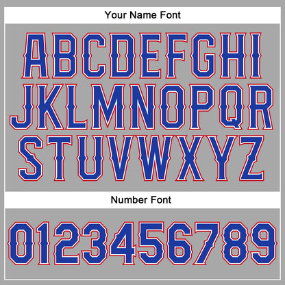 Custom Gray Royal-Red Authentic Baseball Jersey - Sky-Custom