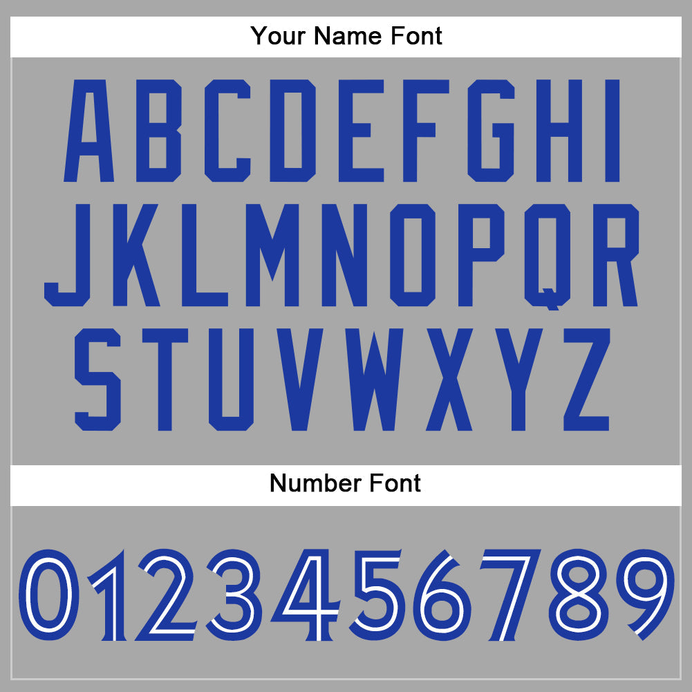 Custom Gray Royal-White Authentic Baseball Jersey - Sky-Custom