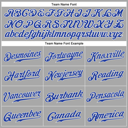 Custom Gray Royal-White Authentic Baseball Jersey - Sky-Custom