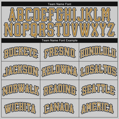 Custom Gray Old Gold-Black Authentic Baseball Jersey - Sky-Custom