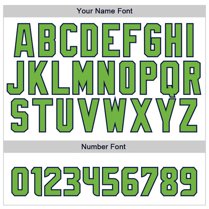 Custom Gray Neon Green-Navy Authentic Baseball Jersey - Sky-Custom