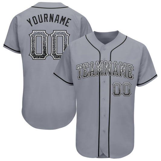Custom Gray Black-White Authentic Drift Fashion Baseball Jersey - Sky-Custom