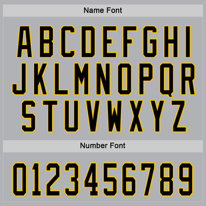 Custom Gray Black-Gold Hockey Jersey - Sky-Custom