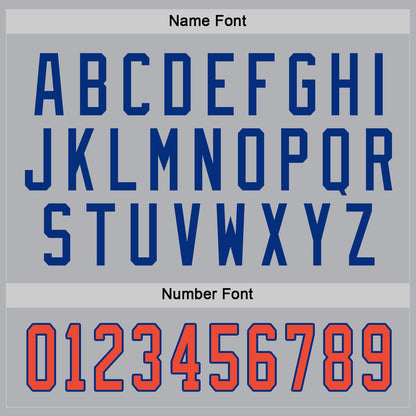 Custom Gray Orange-Royal Hockey Jersey - Sky-Custom