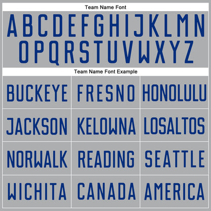 Custom Gray Royal-Red Authentic Baseball Jersey - Sky-Custom