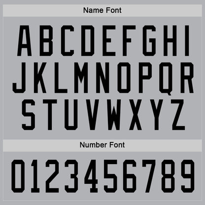 Custom Gray Black Hockey Jersey - Sky-Custom
