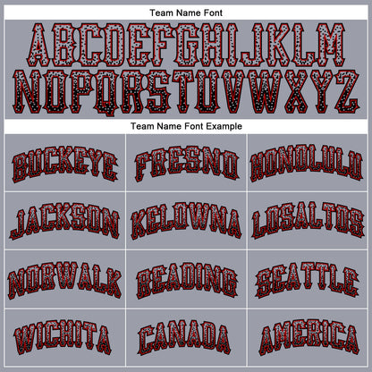 Custom Gray Black-Red Authentic Drift Fashion Baseball Jersey - Sky-Custom