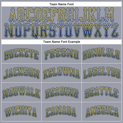 Custom Gray Royal-Gold Authentic Drift Fashion Baseball Jersey - Sky-Custom