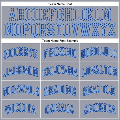 Custom Gray Light Blue-Royal Authentic Drift Fashion Baseball Jersey - Sky-Custom