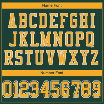Custom Green Gold-White Mesh Authentic Football Jersey - Sky-Custom