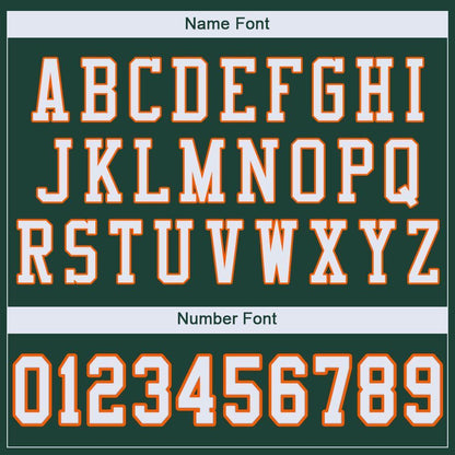 Custom Green White-Orange Mesh Authentic Football Jersey - Sky-Custom