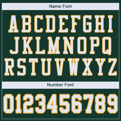 Custom Green White-Gold Mesh Authentic Football Jersey - Sky-Custom