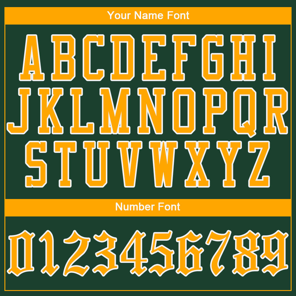 Custom Green Gold-White Authentic Baseball Jersey - Sky-Custom