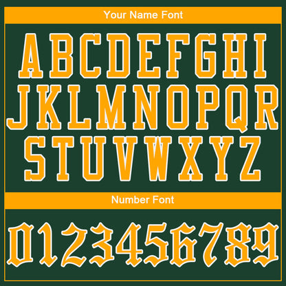 Custom Green Gold-White Authentic Baseball Jersey - Sky-Custom