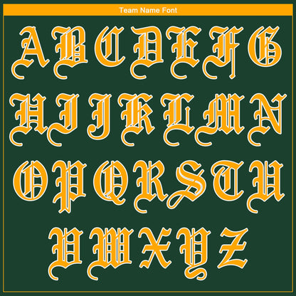 Custom Green Gold-White Authentic Baseball Jersey - Sky-Custom