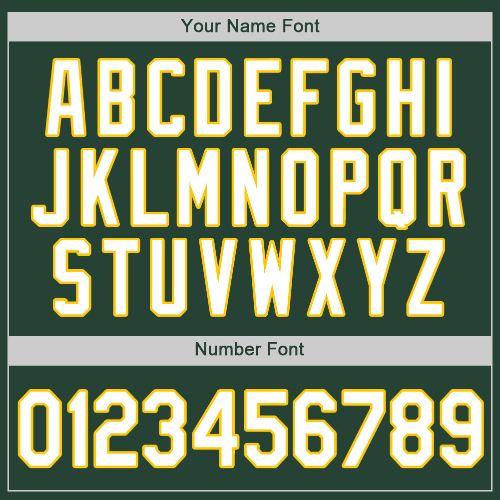 Custom Green White-Gold Authentic Baseball Jersey - Sky-Custom