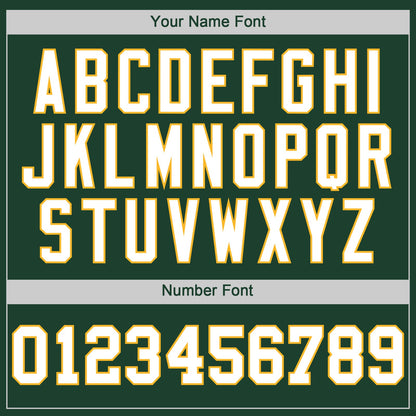 Custom Green White-Gold Authentic Baseball Jersey - Sky-Custom