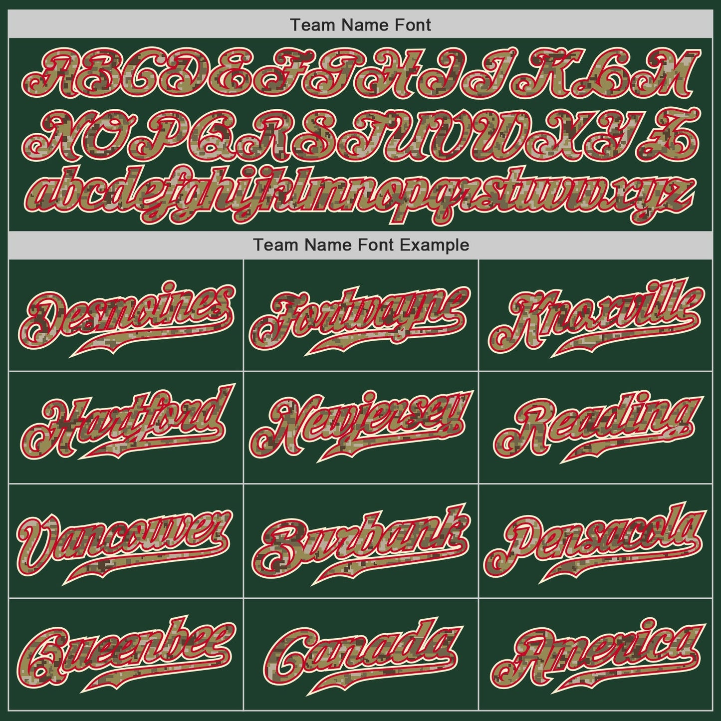 Custom Green Camo-Red Authentic Baseball Jersey - Sky-Custom