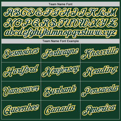 Custom Green Green-Gold Authentic Baseball Jersey - Sky-Custom