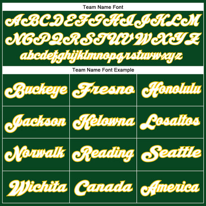 Custom Green White-Gold Mesh Authentic Throwback Football Jersey - Sky-Custom