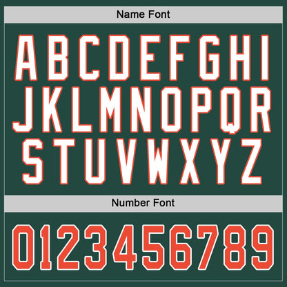 Custom Green Orange-White Hockey Jersey - Sky-Custom