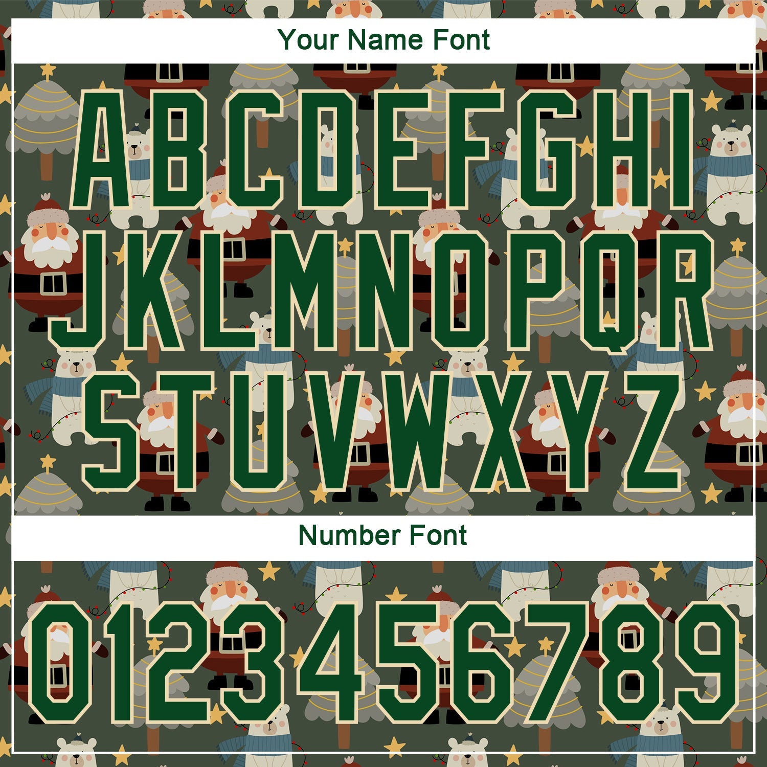 Custom Green Green-Cream Christmas 3D Authentic Baseball Jersey - Sky-Custom