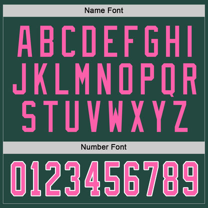 Custom Green Pink-White Hockey Jersey - Sky-Custom